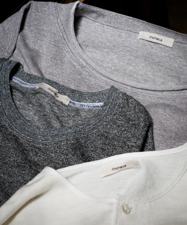 新しいあさがきた vol,1 / rinoneca Linen High-Twist Cotton Boat Neck L/S & Crew Neck S/S Pullover