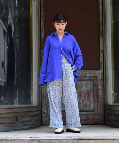 Veritecoeur /VC-2501 フラワープリントシャーリングパンツ (1981Lady's)