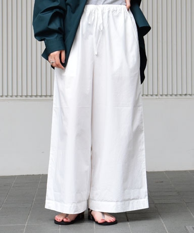 eleven2nd / Cotton Broad Drawstring Wide Pants (1981Lady's)