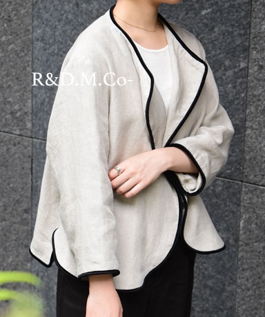 R&D.M.CO- / Densely Linen Triming Jacket (1981Lady's)