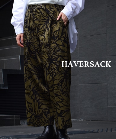 HAVERSACK /462303L BIGフラワーベルテッドワイドパンツ (1981Lady’s)