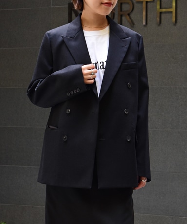 LOEFF /ギャバダブルブレストジャケット(1981Lady's)