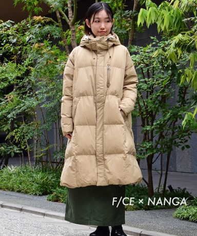 F/CE × NANGA FT Long Down Hoodie-Beige(1981Lady's)