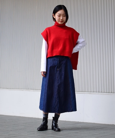 VCK-263 ニットポンチョ(FREE(WOMEN) RED/レッド): Veritecoeur