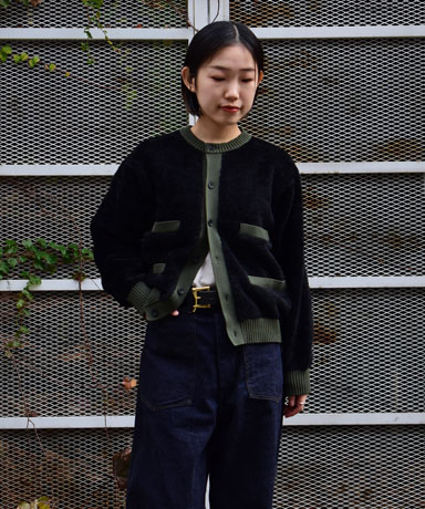 HAVERSACK /5G フェザーヤーン丸首カーディガン(1981Lady’s)