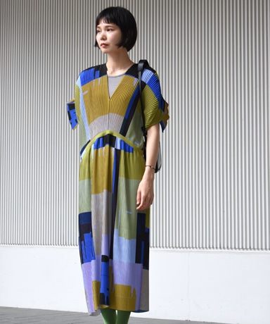 HENRIK VIBSKOV / Transit Plisse Dress [Boxed Overl] (1981 Lady's)