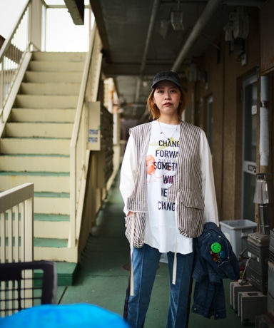 ENGINEERED GARMENTS Fowl Vest [LC Stripe]