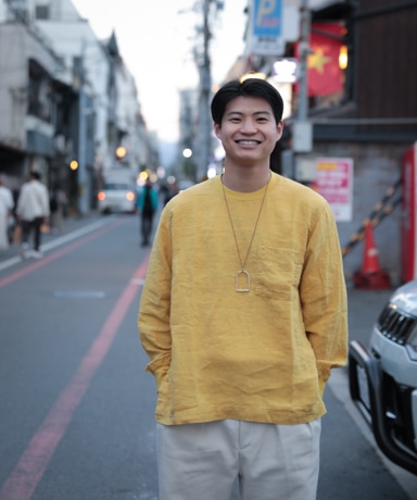 BRU NA BOINNE リネンロンT [イエロー]