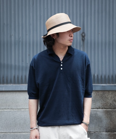 HERILL Whitelinen Polo [Navy]