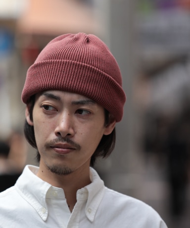 crepuscule Knit Cap-Sleep Mask [Brick]