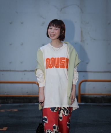 ISNESS MUSIC SP MUSIC L/S TEE [NATURAL(L size)]