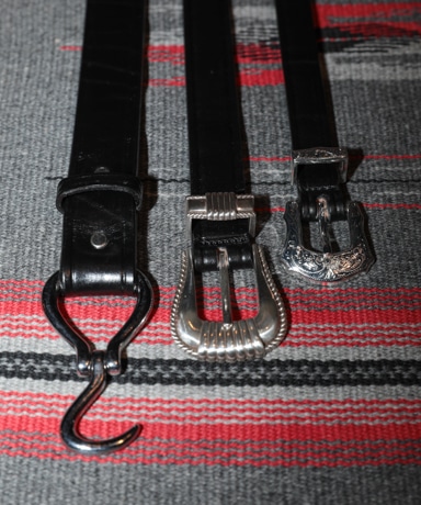 TORY LEATHER HOOF PICK BELT/3-PIECE SILVER SILVER BUCKLE BELT [NICKEL]