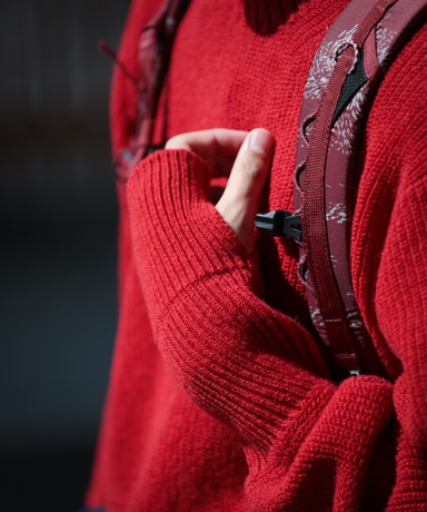 MAATEE&SONS 強撚SHETLAND FINE LAMB ARMY SWEATER