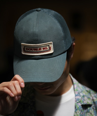 DOUBLE RL Logopatch Twill Trucker Cap [Green]