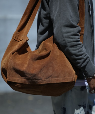 SEVEN BY SEVEN Leather Shoulder Bag -Cow Split Leather- [Brown]