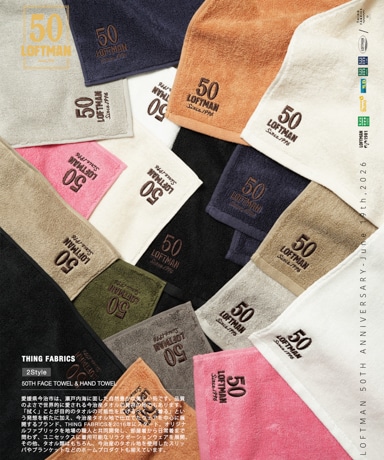 【THING FABRICS | 50th FACE TOWEL&HAND TOWEL】