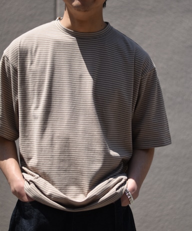 KAPTAIN SUNSHINE [キャプテンサンシャイン] 23SS "Hard Twisted Border Jersey S/S Tee"