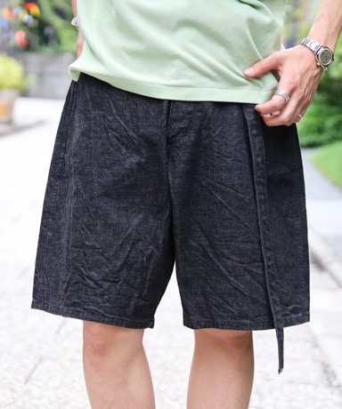 blurhms [ ブラームス ] 12.9oz Selvage Denim Super Wide GI-belt Shorts