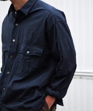 Porter Classic[ポータークラシック] Roll Up Pin Stripe Shirt
