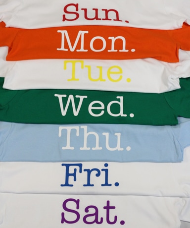 TODAY edition[トゥデイエディション] Sunday-Saturday SS Tee