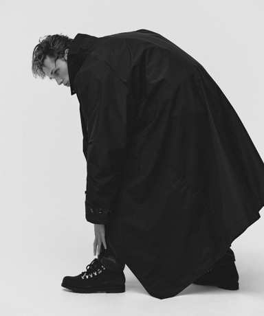 新品 4本袖 コムデギャルソン コットンシャツ 黒 コムコム コムデギャルソンCOMME des GARCONS コットン製品洗い