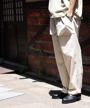 FRANK LEDER [フランクリーダー] 23SS 60S Vintage Bedsheet Drawstring Trousers