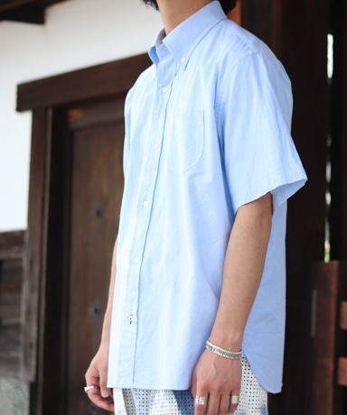 HANDROOM [ ハンドルーム ] OXFORD BUTTON DOWN SHORT SLEEVE SHIRTS