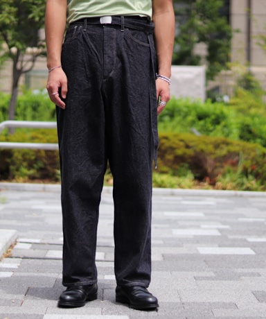 blurhms [ブラームス] 23AW 12.9oz Selvage Denim GI-belt Pants