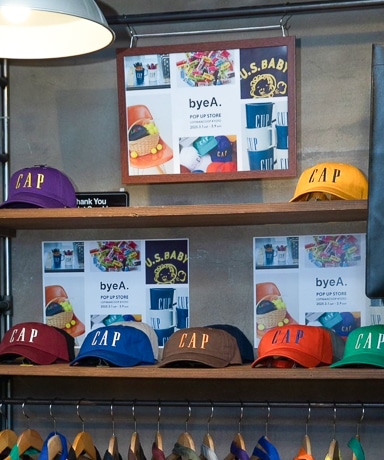 bye A.  POP UP STORE at  LOFTMANCOOP KYOTO. CAP CAP