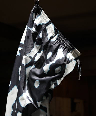 BANANATIME [バナナタイム ] 25SS RELAX 2 PANT BLEEDING FLOWERS ECRU BLACK / JUMBO PAISLEY YELLOW 