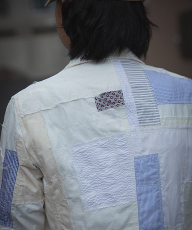 JUNYA WATANABE MAN [ ジュンヤ ワタナベ マン ] 綿麻ツイル 麻オックス 多素材ミックスパッチワーク ジャケット
