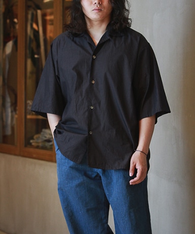 海外花系 blurhms Chambray Open-collar Shirtナイトブルー - 通販