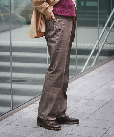 Hard Twist Brown Denim 5P Pants(28(MEN) Mocha Brown/モカブラウン