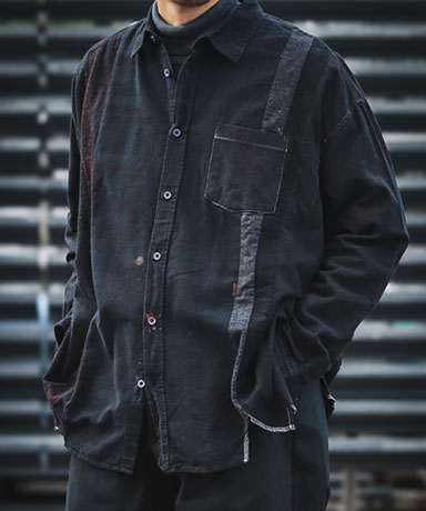 Rebuild by Needles [7 Cut Wide Shirt -Over Dye-]