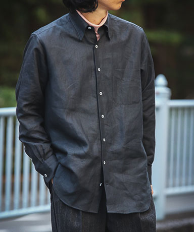 APPLETREES [Open Traveler Shirts -Full Weight Irish Linen Poplin-]