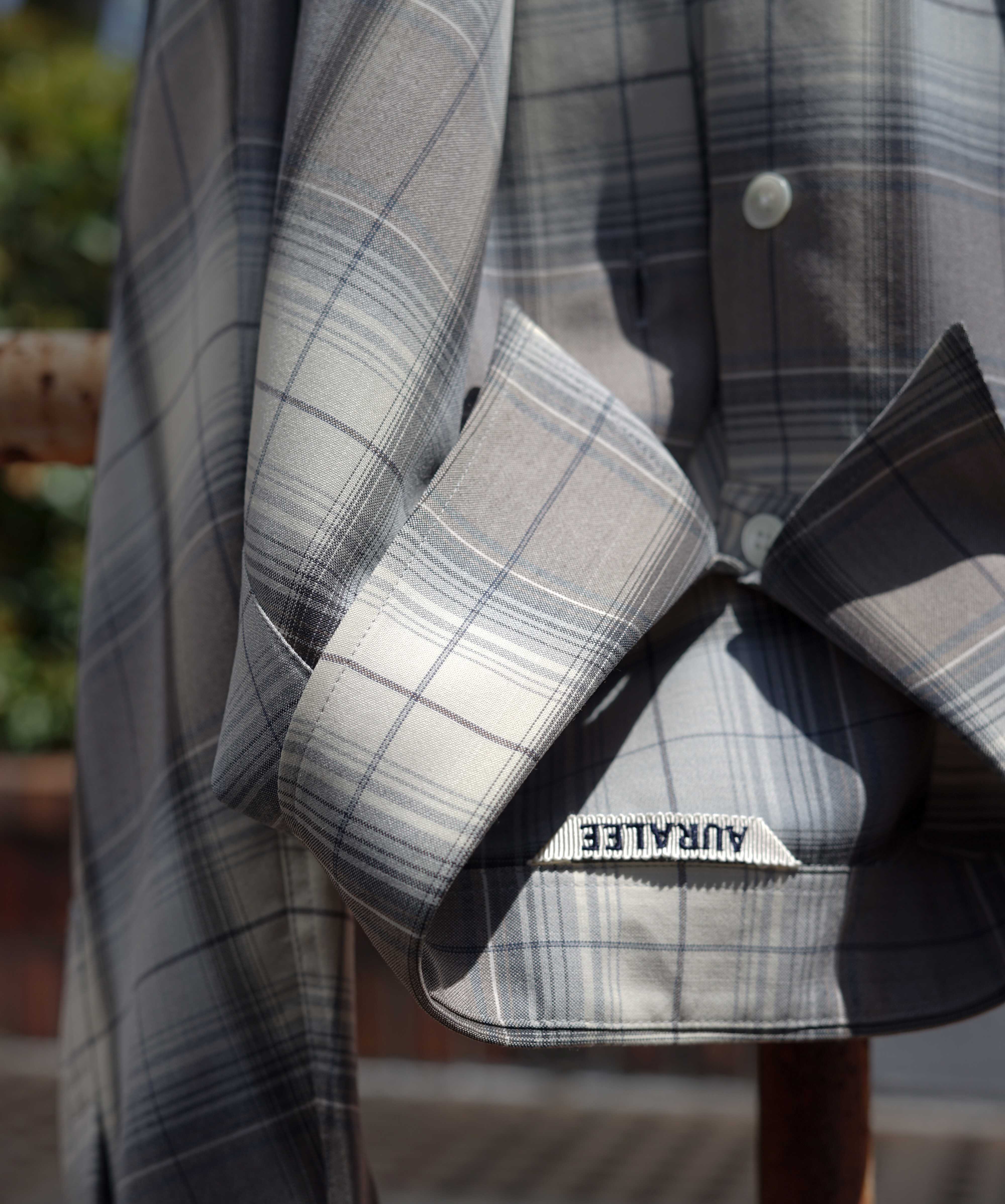 AURALEE /SUPER LIGHT WOOL CHECK SHIRT