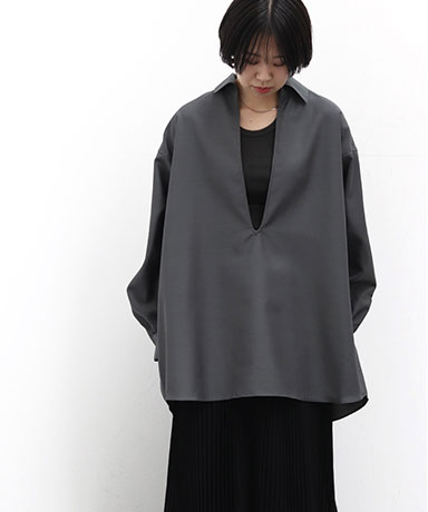 【Graphpaper/グラフペーパー】Wool Cupro Skipper Shirt/ウールキュプラスキッパーシャツ