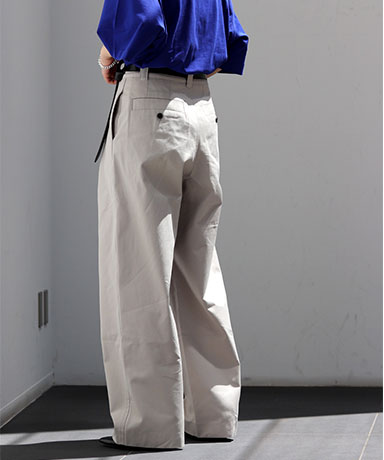 【THE HINOKI/ザヒノキ】Organic Cotton Chino 1Tuck Straight Pants