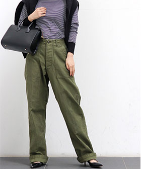 オアスロウ VINTAGE FIT FATIGUE PANTS WOMEN orSlow VINTAGE FIT FATIGUE PANTS Dark Olive – unexpected store