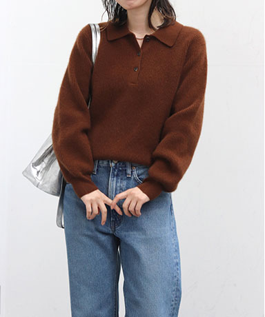 【BATONER/バトナー】Cashmere Fox Polo