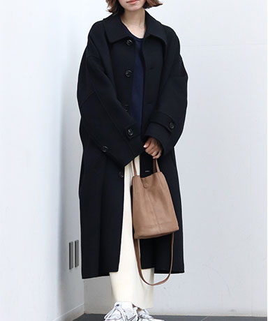 【CINOH/チノ】W Face Bal Collar Coat