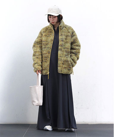 【R&D.M.CO-/アールアンドディーエムコー】Bears Meal Boa Zip Blouson