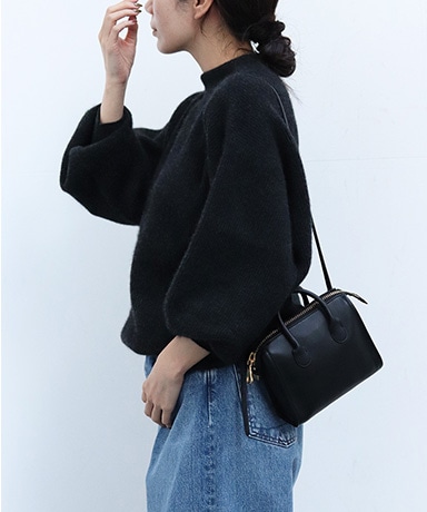 【BATONER/バトナー】Signature Bottle Neck/Cashmere Fox Boat Neck Fingerhall