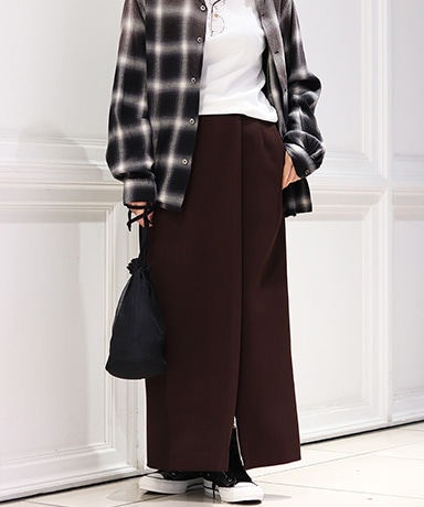 【CINOH/チノ】Cavarly Twill Zip Skirt