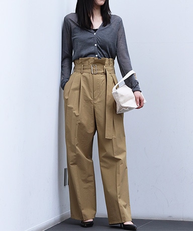 【CINOH/チノ】Tuck Belt Pants