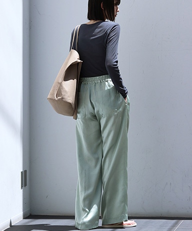 【CINOH/チノ】Satin Relax Pants