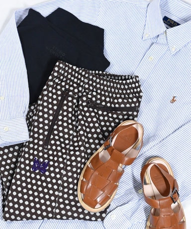Track Pant -Poly Jq.《Polka Dot》