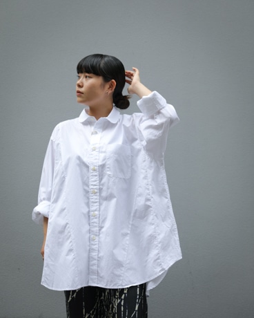 ENGINEERED GARMENTS Flared Shirt [White(100's 2Ply Broadcloth)]