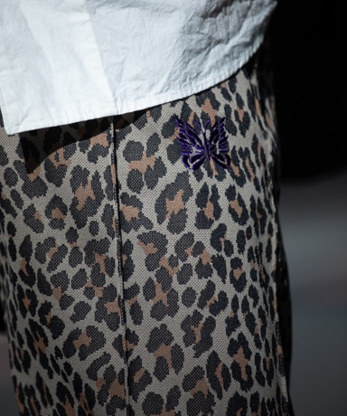 NEEDLES Track Pant (Poly Jacquard) [Leopard]