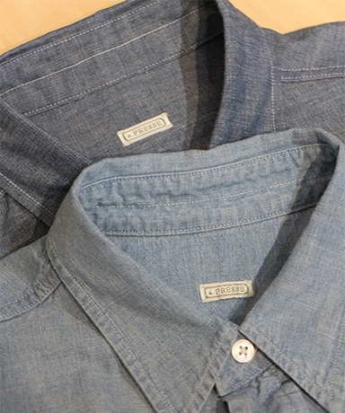 【A.PRESSE/アプレッセ】Chambray Shirt  (Rigid&Washed)